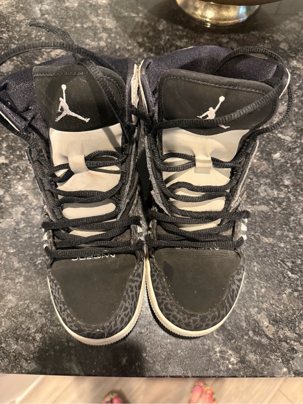 Jordan Kids High-Top Sneakers in Black and White